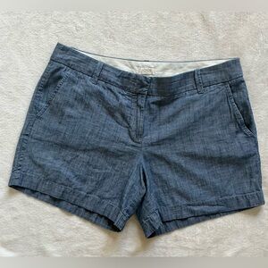 J. Crew Chino Shorts 100% Cotton, Chino Blue/ Chambray Size:10